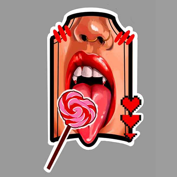 Vampire_Lollipop Tattoo design for sale